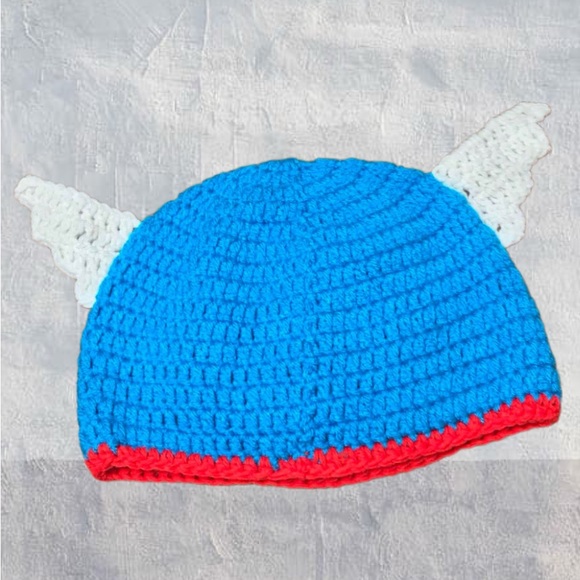 Shield Up: Handmade Captain America Crochet Beanie by GrandmaMia - Picture 3 of 4